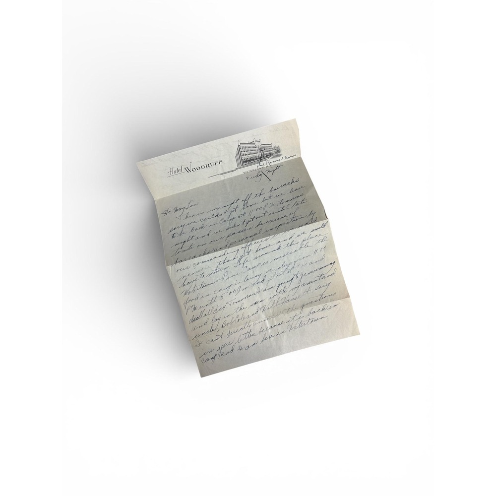 The Woodruff hotel 1950s Soldier letter,Pine Camp‎ NY - Picture 4 of 8